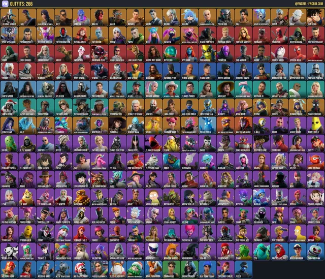266 Skins, NFA Fortnite account