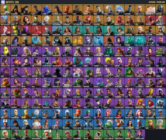 206 Skins, NFA Fortnite account