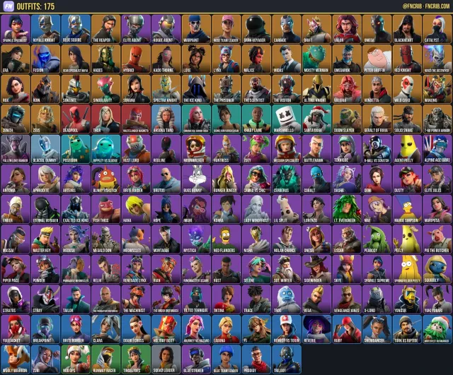175 Skins, NFA Fortnite account