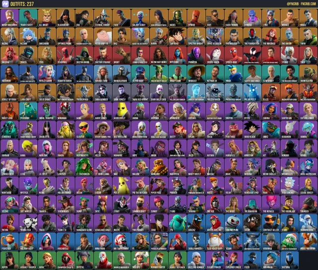 237 Skins, NFA Fortnite account