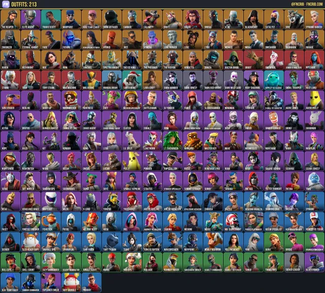 213 Skins, NFA Fortnite account