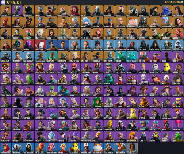 204 Skins, NFA Fortnite account