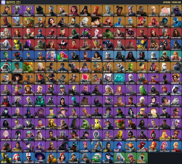 221 Skins, NFA Fortnite account