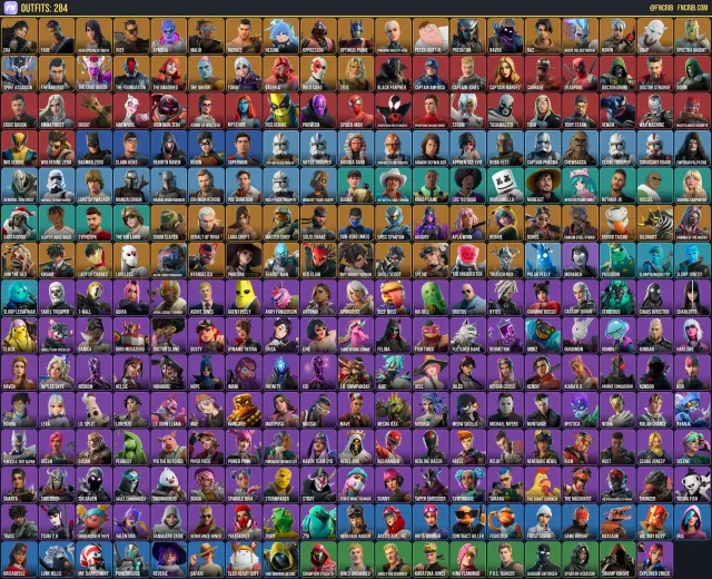 284 Skins, NFA Fortnite account