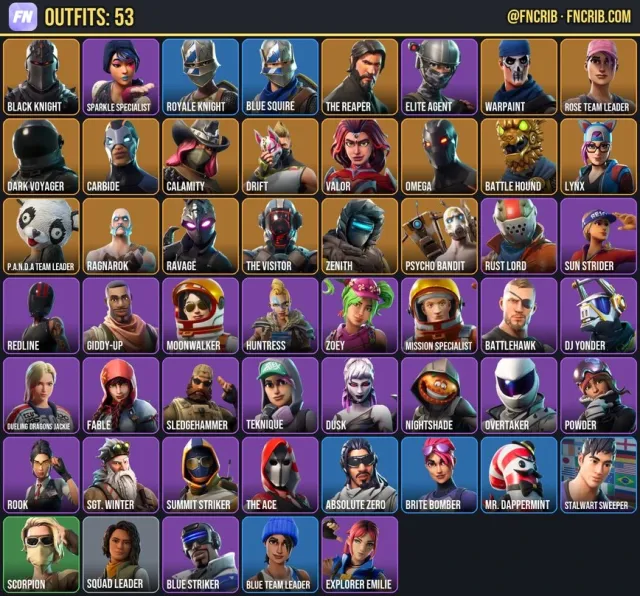 53 Skins, NFA Fortnite account