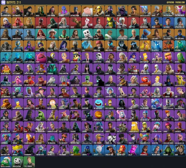 211 Skins, NFA Fortnite account