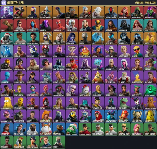 125 Skins, NFA Fortnite account