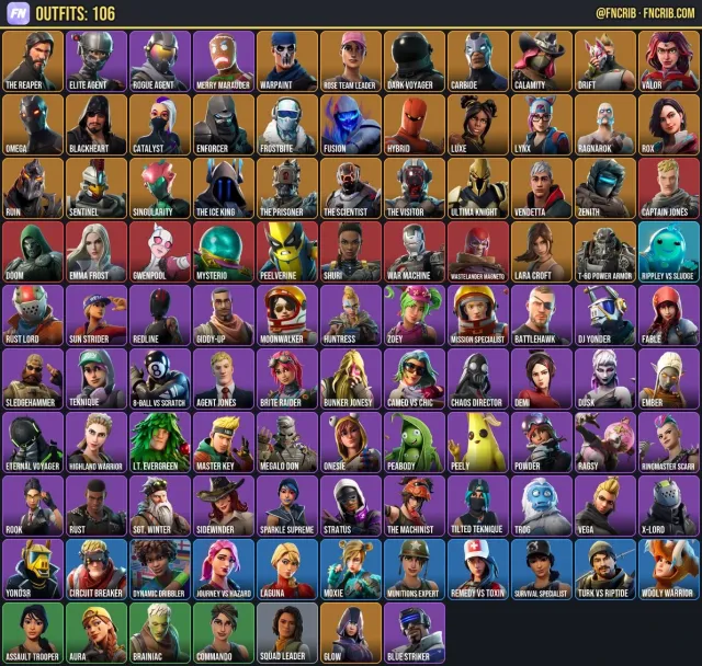 106 Skins, NFA Fortnite account
