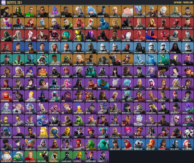 201 Skins, NFA Fortnite account