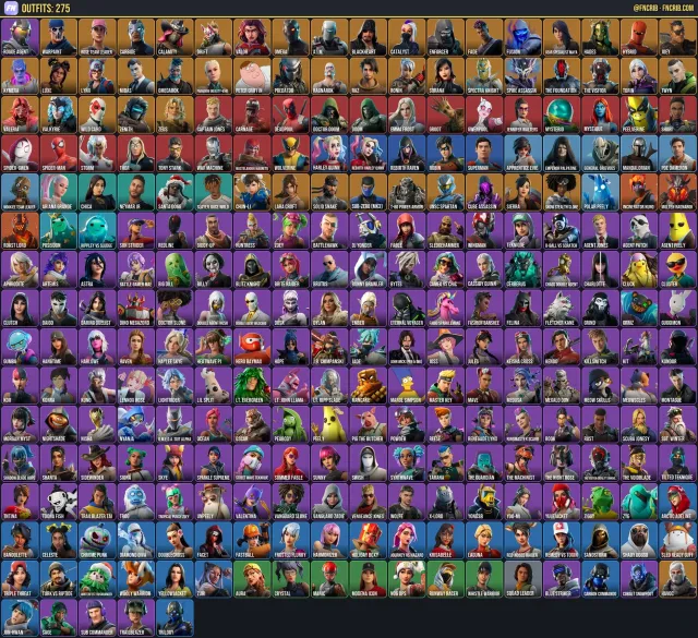 275 Skins, NFA Fortnite account