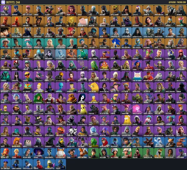 244 Skins, NFA Fortnite account