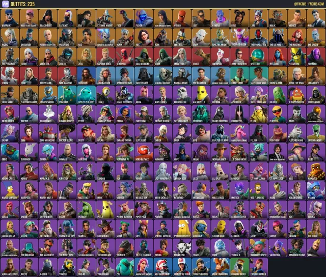 235 Skins, NFA Fortnite account