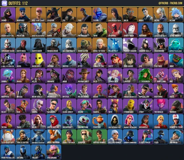 112 Skins, NFA Fortnite account