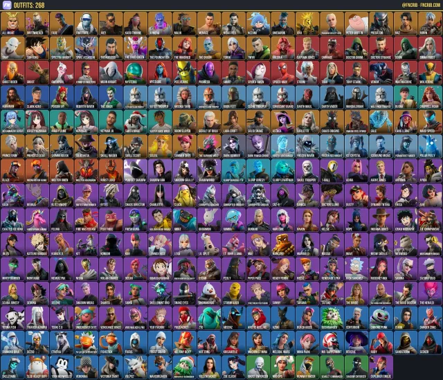 268 Skins, NFA Fortnite account