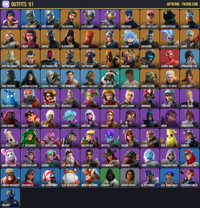 92 Skins, NFA Fortnite account