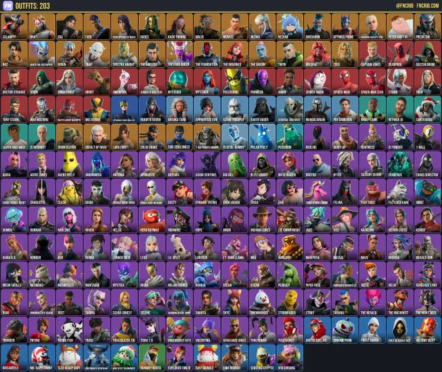 203 Skins, NFA Fortnite account