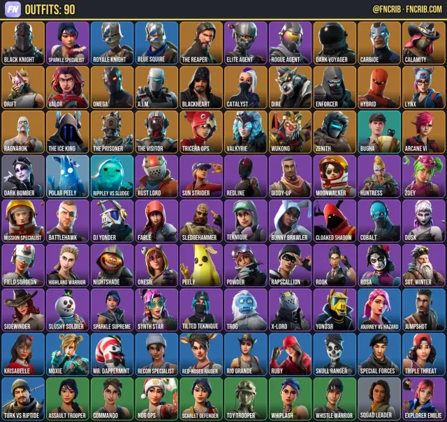 90 Skins, NFA Fortnite account