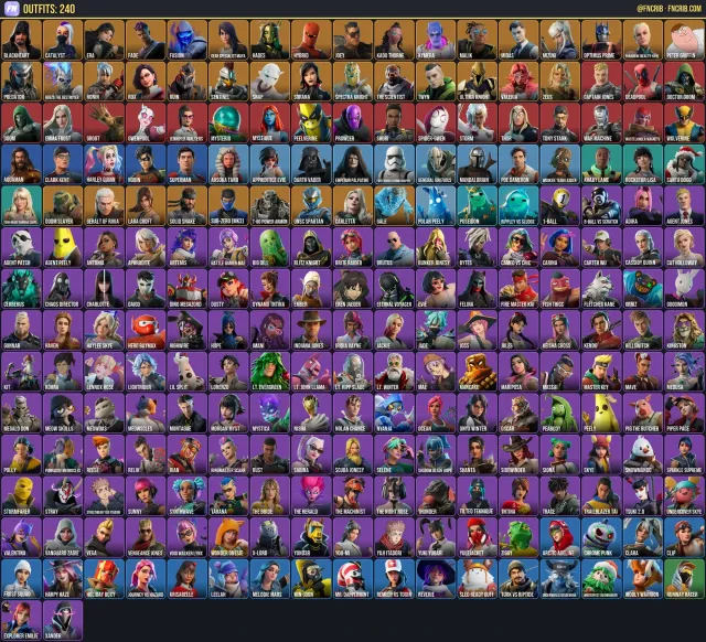 240 Skins, NFA Fortnite account