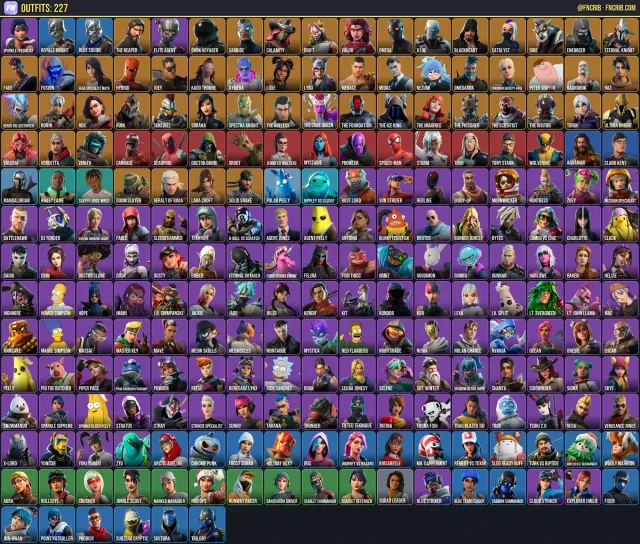 227 Skins, NFA Fortnite account