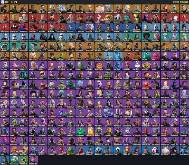 324 Skins, NFA Fortnite account