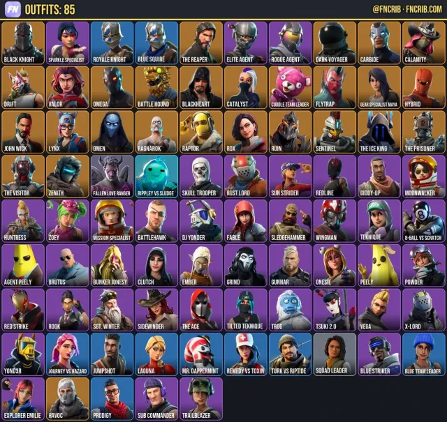 85 Skins, NFA Fortnite account