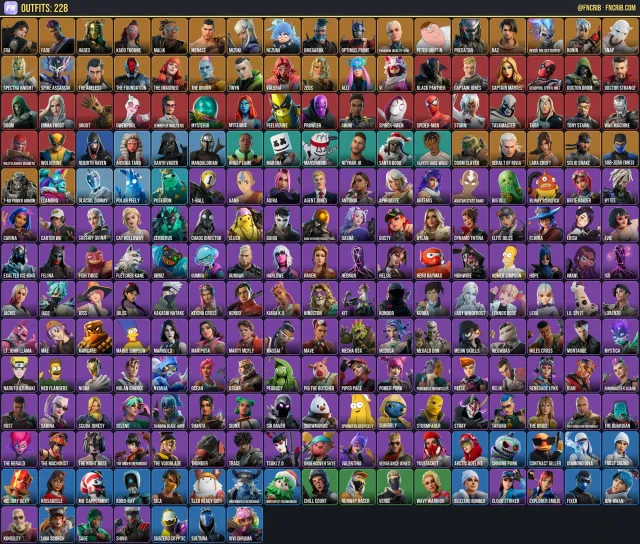 228 Skins, NFA Fortnite account