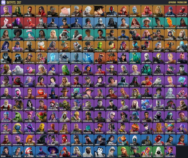 207 Skins, NFA Fortnite account