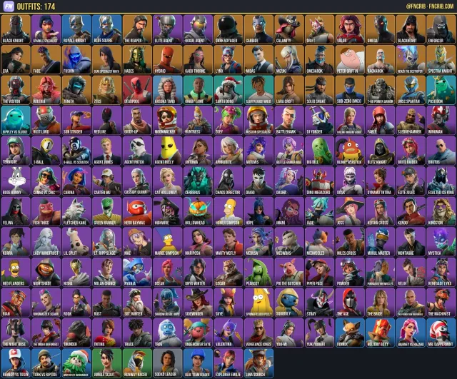 174 Skins, NFA Fortnite account