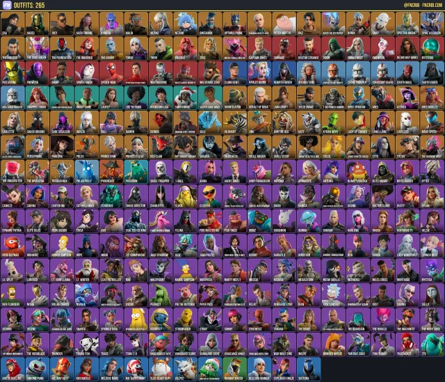 265 Skins, NFA Fortnite account