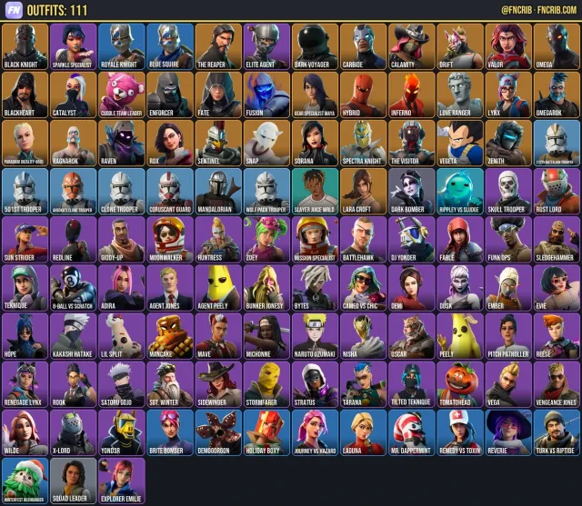 111 Skins, NFA Fortnite account