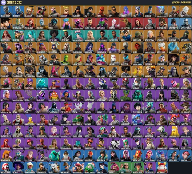 222 Skins, NFA Fortnite account