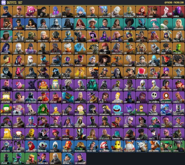 187 Skins, NFA Fortnite account