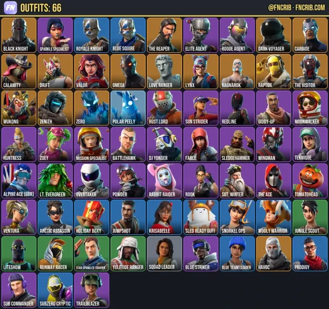 66 Skins, NFA Fortnite account