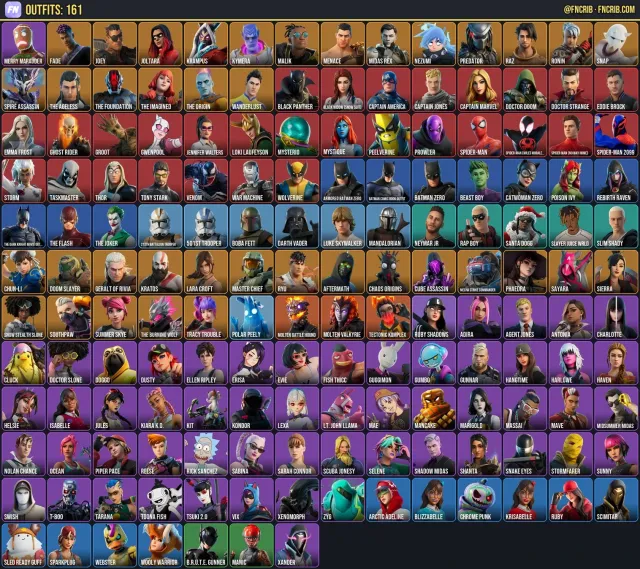 161 Skins, NFA Fortnite account