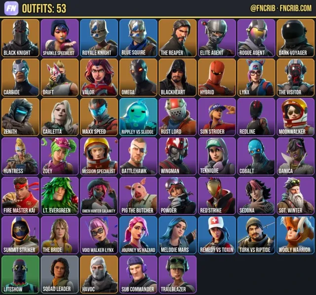 53 Skins, NFA Fortnite account