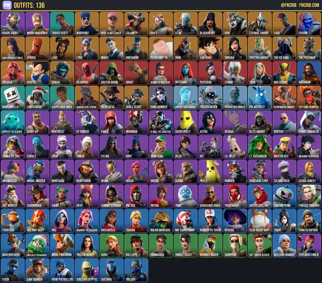 137 Skins, NFA Fortnite account