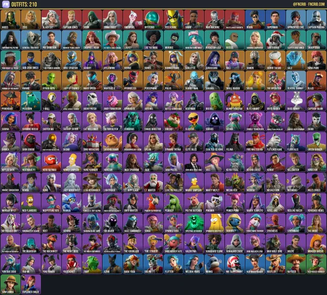 210 Skins, NFA Fortnite account