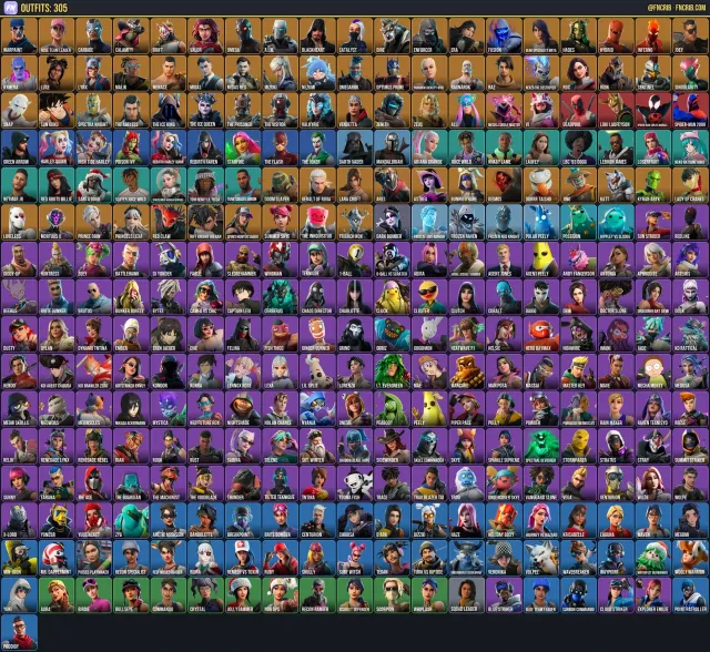 305 Skins, NFA Fortnite account