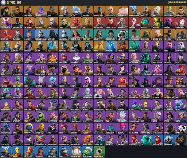 201 Skins, NFA Fortnite account