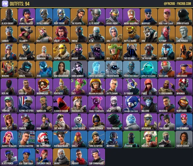 94 Skins, NFA Fortnite account