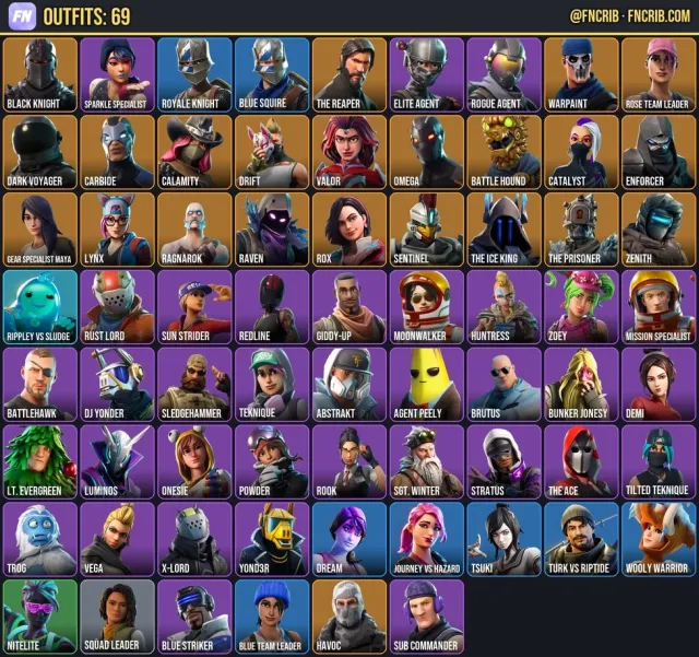 69 Skins, NFA Fortnite account
