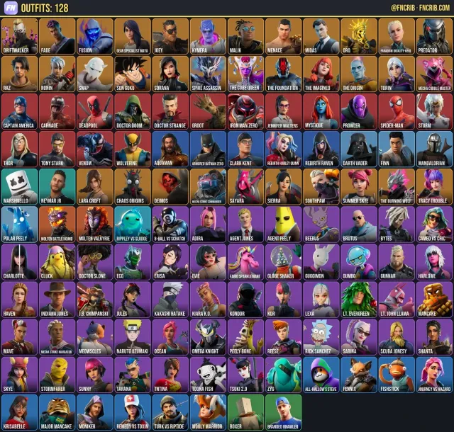 128 Skins, NFA Fortnite account