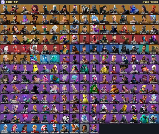 202 Skins, NFA Fortnite account