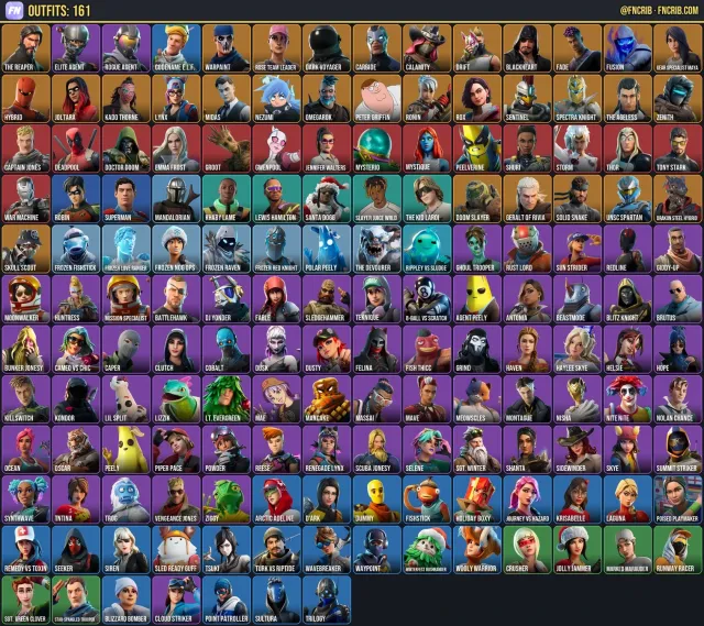161 Skins, NFA Fortnite account