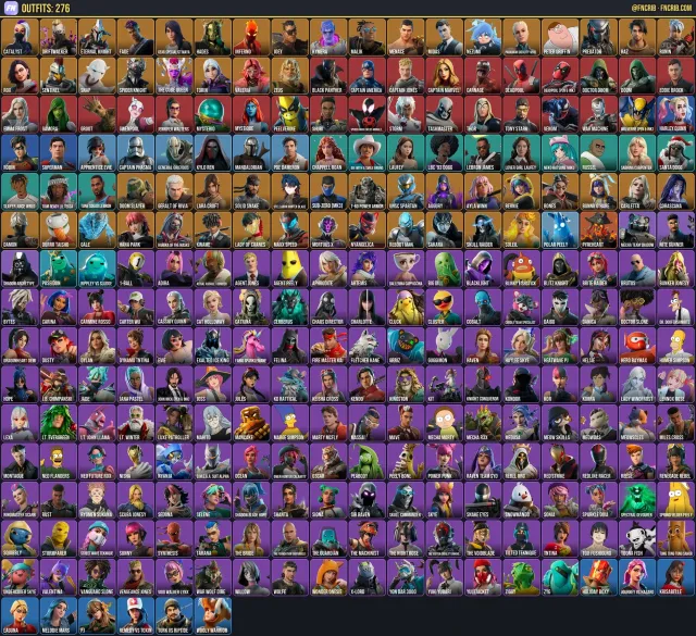 276 Skins, NFA Fortnite account