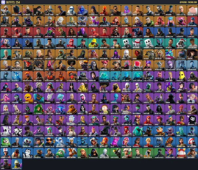 254 Skins, NFA Fortnite account
