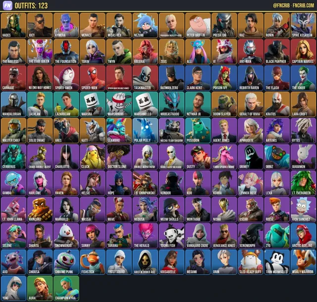 123 Skins, NFA Fortnite account