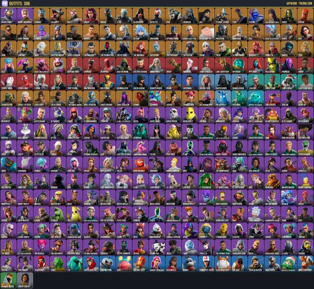 306 Skins, NFA Fortnite account
