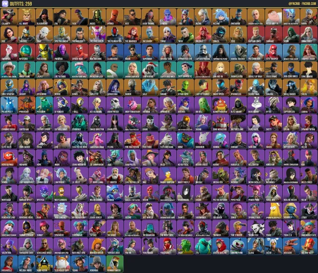 259 Skins, NFA Fortnite account