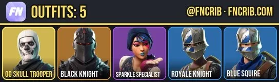 5 Skins, NFA Fortnite account